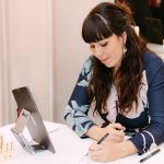 Clemence Powney International Event Artist Live Wedding Painting and Guest Portrait Sketches Using French Wedding Suppliers and French Wedding Venues using English Speaking Suppliers